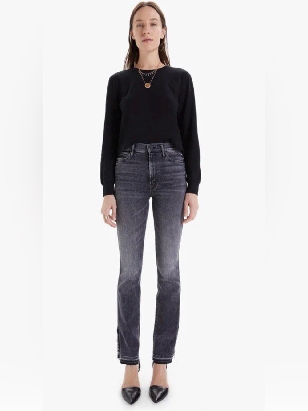 MOTHER Denim: Radical Slice Undone Hem